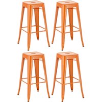 4er Set Barhocker Joshua orange von CLP