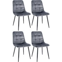 4er Set Esszimmerstühle Antibes dunkelgrau von CLP