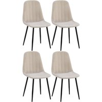 4er Set Esszimmerstuhl Baxter Samt grau 4er Set Esszimmerstuhl Baxter Samt grau von CLP