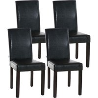 4er Set Esszimmerstuhl Ina Kunstleder braun dunkelbraun von CLP