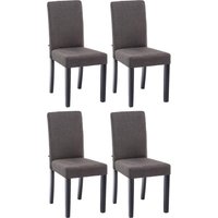 4er Set Esszimmerstuhl Ina Stoff schwarz dunkelgrau von CLP