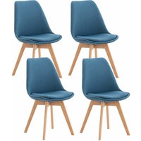 4er Set Esszimmerstuhl Linares blau Stoff von CLP