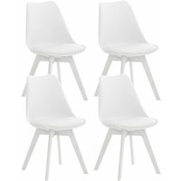 4er Set Esszimmerstuhl Linares weiß/weiß Kunststoff von CLP