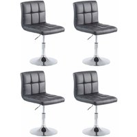 4er Set Lounger Palma V2 Kunstleder schwarz von CLP
