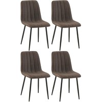 CLP - 4er Set Stühle Dijon braun Stoff von CLP