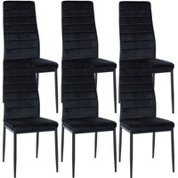 6er Set Esszimmerstühle Mayfair schwarz Samt 6er Set Esszimmerstühle Mayfair schwarz Samt von CLP
