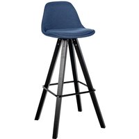 Barhocker Corbin Stoff Square blau schwarz von CLP