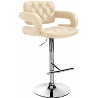 CLP - Barhocker Dublin Kunstleder creme chrom von CLP