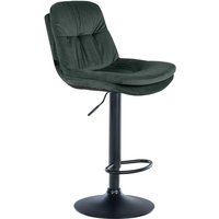 Barhocker Laurel Samt dunkelgrün Metall matt schwarz Barhocker Laurel Samt dunkelgrün Metall matt schwarz von CLP