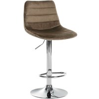 Barhocker Lex Samt braun chrom von CLP