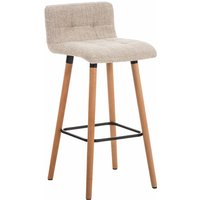 Barhocker Lincoln Stoff creme von CLP