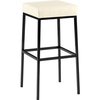 Barhocker Montreal Kunstlederbezug schwarz creme von CLP