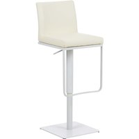 Barhocker Panama Kunstlederbezug creme weiß von CLP