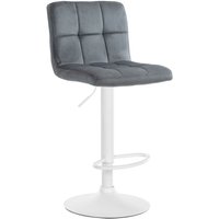 Barhocker Peru Samt dunkelgrau weiß Barhocker Peru Samt dunkelgrau weiß von CLP