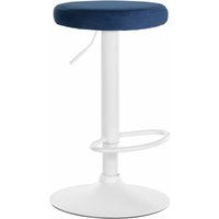 Barhocker Ponte Samt-Bezug blau weiß von CLP