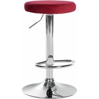 Barhocker Ponte Samt-Bezug rot chrom von CLP