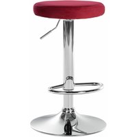 Barhocker Ponte Samt-Bezug rot chrom von CLP