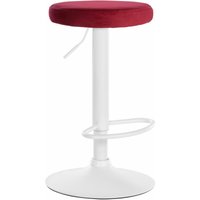 Barhocker Ponte Samt-Bezug rot weiß von CLP