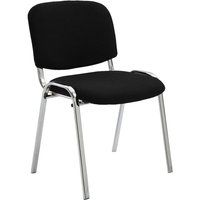Besucherstuhl Ken Chrom Stoff schwarz von CLP