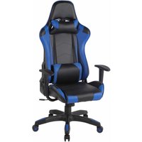 Gaming Bürostuhl Miracle Kunstleder schwarz/blau von CLP