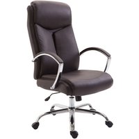 Bürostuhl XL Vaud Kunstleder braun von CLP