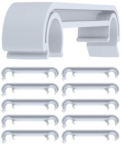 CLP 10er Set Verbinder Für Stühle I Reihenverbinder Aus Kunststoff I Wetterfester Stuhlverbinder, Farbe:grau von CLP