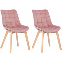 2er Esszimmerstühle Passaic Samt pink 2er Esszimmerstühle Passaic Samt pink von CLP