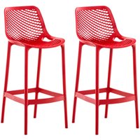 CLP - 2er Set Outdoor Barhocker Air rot CLP - 2er Set Outdoor Barhocker Air rot von CLP