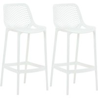 CLP - 2er Set Outdoor Barhocker Air weiß von CLP