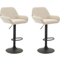 CLP - 2er Set Barhocker Braga Kunstleder creme schwarz CLP - 2er Set Barhocker Braga Kunstleder creme schwarz von CLP