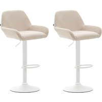 2er Set Barhocker Braga Stoff creme weiß 2er Set Barhocker Braga Stoff creme weiß von CLP