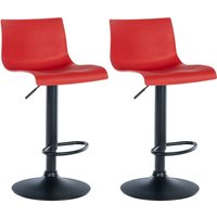 CLP - 2er Set Barhocker Branford rot Kunststoff CLP - 2er Set Barhocker Branford rot Kunststoff von CLP