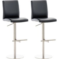 CLP - 2er Set Barhocker Cadiz Kunstlederbezug edelstahl schwarz CLP - 2er Set Barhocker Cadiz Kunstlederbezug edelstahl schwarz von CLP