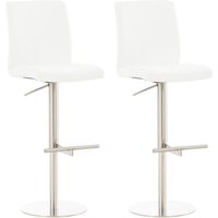 CLP - 2er Set Barhocker Cadiz Kunstlederbezug edelstahl weiß CLP - 2er Set Barhocker Cadiz Kunstlederbezug edelstahl weiß von CLP