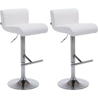 2er Set Barhocker California weiß 2er Set Barhocker California weiß von CLP
