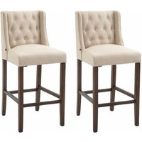 2er Set Barhocker Cassandra Stoff creme antik-dunkel 2er Set Barhocker Cassandra Stoff creme antik-dunkel von CLP
