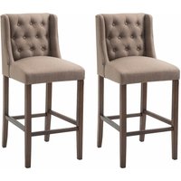 2er Set Barhocker Cassandra Stoff taupe antik-dunkel von CLP