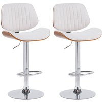 CLP - 2er Set Barhocker Clawson Stoff walnuss/creme chrom CLP - 2er Set Barhocker Clawson Stoff walnuss/creme chrom von CLP