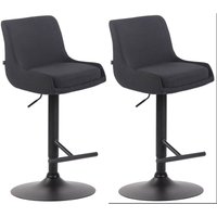 CLP - 2er Set Barhocker Club Stoff schwarz schwarz von CLP