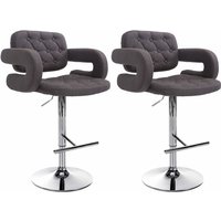 2er Set Barhocker Dublin Stoff dunkelgrau 2er Set Barhocker Dublin Stoff dunkelgrau von CLP