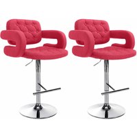 2er Set Barhocker Dublin Stoff rot 2er Set Barhocker Dublin Stoff rot von CLP