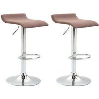 2er Set Barhocker Dyn Stoff braun 2er Set Barhocker Dyn Stoff braun von CLP