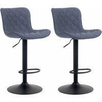 2er Set Barhocker Emma blau Stoff 2er Set Barhocker Emma blau Stoff von CLP