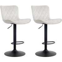2er Set Barhocker Emma creme Samt 2er Set Barhocker Emma creme Samt von CLP