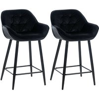 2er Set Barhocker Gibson Samt Sitzhöhe 76 cm schwarz 2er Set Barhocker Gibson Samt Sitzhöhe 76 cm schwarz von CLP