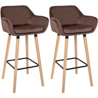 CLP - 2er Set Barhocker Grant Samt coffee CLP - 2er Set Barhocker Grant Samt coffee von CLP