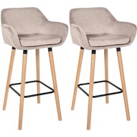 CLP - 2er Set Barhocker Grant Samt creme CLP - 2er Set Barhocker Grant Samt creme von CLP