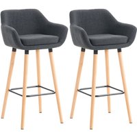 2er Set Barhocker Grant mit Stoffbezug dunkelgrau 2er Set Barhocker Grant mit Stoffbezug dunkelgrau von CLP