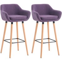 2er Set Barhocker Grant mit Stoffbezug lila 2er Set Barhocker Grant mit Stoffbezug lila von CLP