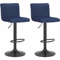 CLP - 2er Set Barhocker Jamie Samt blau CLP - 2er Set Barhocker Jamie Samt blau von CLP